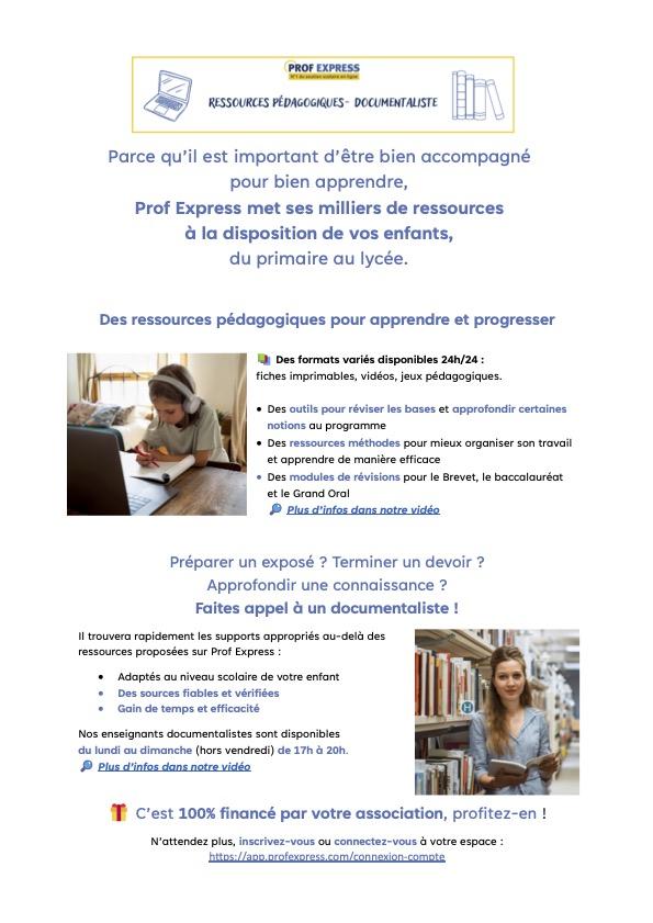 Profexpress focus avril ressources pe dagogiques documentaliste asso